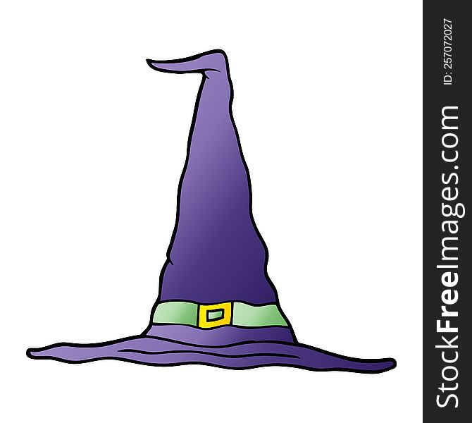 Cartoon Doodle Witch Hat