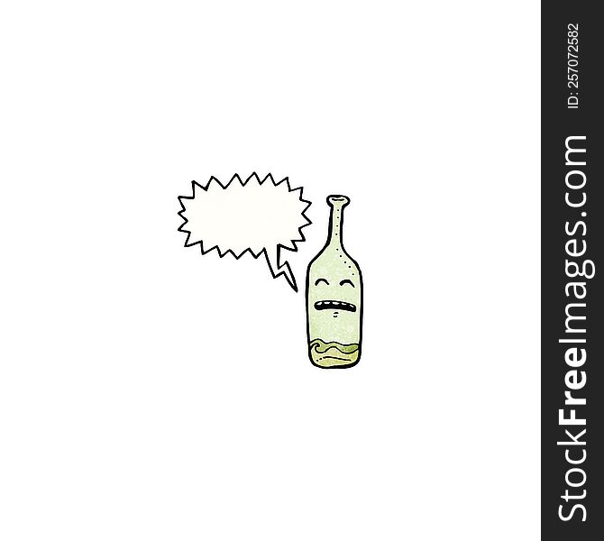 drunk wine bottle cartoon