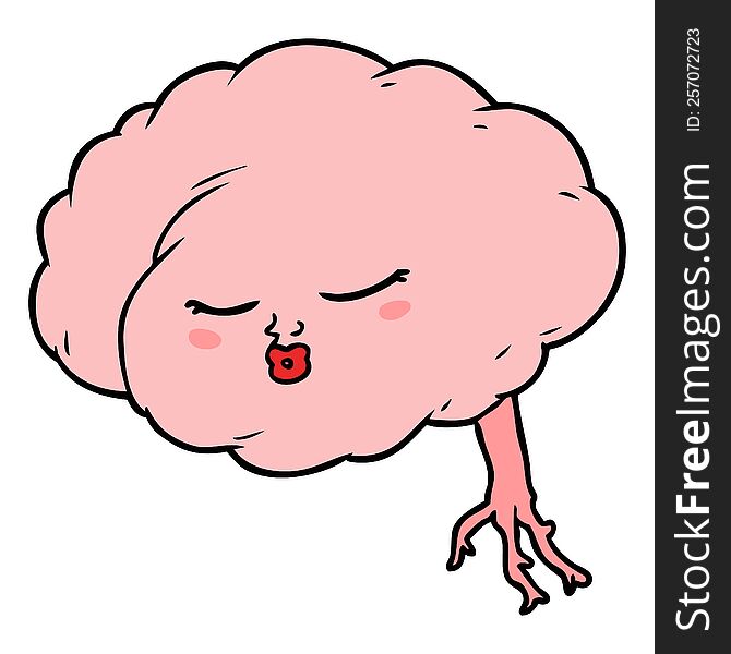cartoon brain. cartoon brain