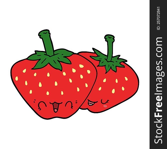 cartoon strawberries