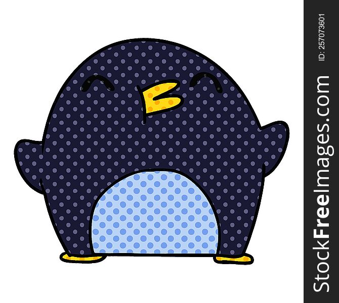 Cartoon Cute Kawaii Happy Penguin