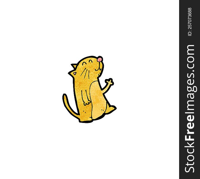 Cartoon Waving Cat