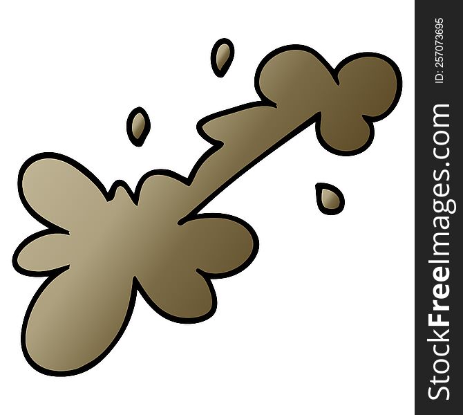 Cartoon Doodle Mud Splat