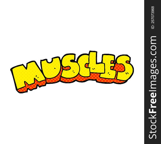 Cartoon Muscles Symbol