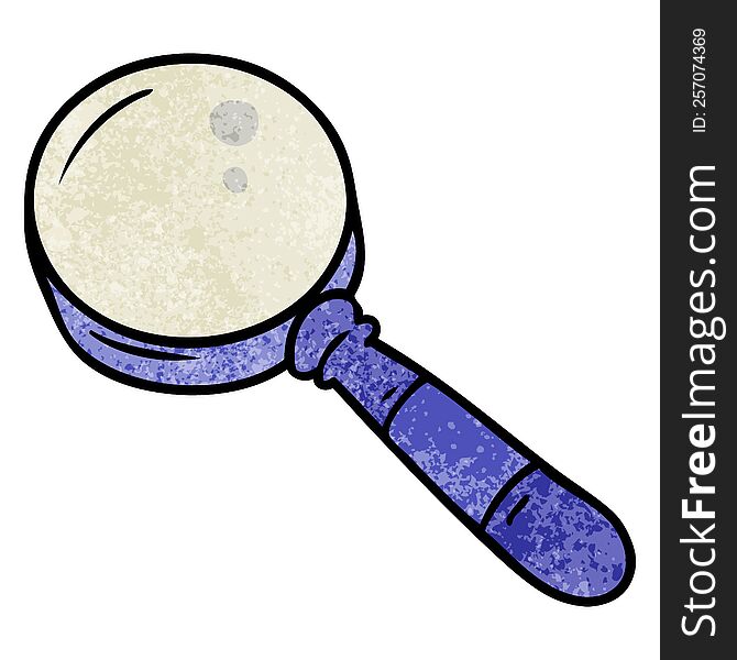 Textured Cartoon Doodle Of A Magnifying Glass