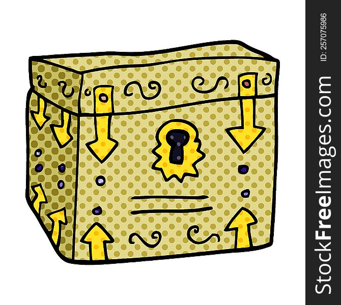 Cartoon Doodle Treasure Chest