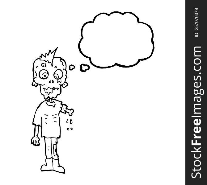 Thought Bubble Cartoon Zombie