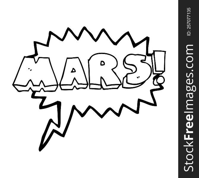 Speech Bubble Cartoon Mars Text Symbol