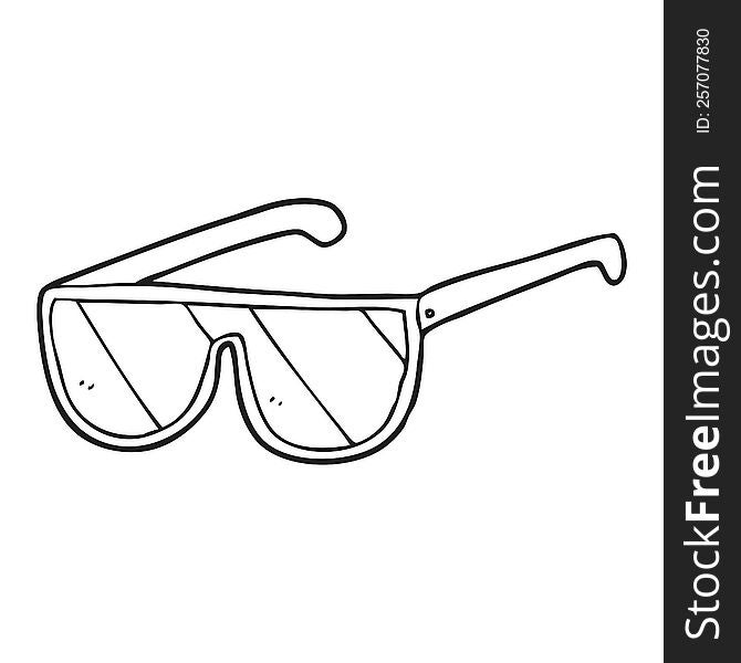 black and white cartoon spectacles