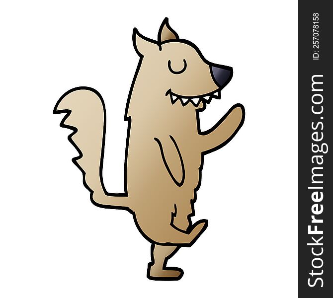 cartoon doodle dancing dog