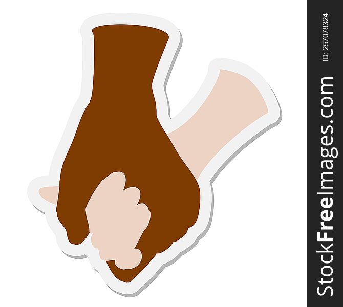 Holding Hands Sticker