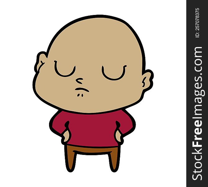 cartoon bald man. cartoon bald man