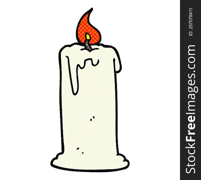 cartoon burning candle