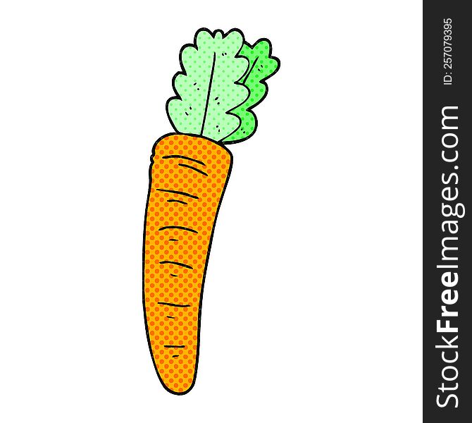 freehand drawn cartoon carrot