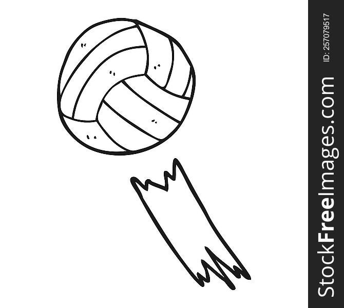 Black And White Cartoon Soccer Ball