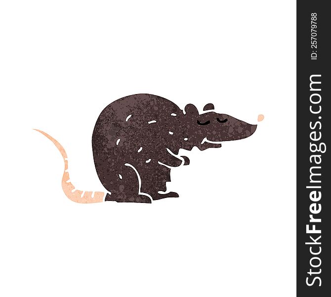 Cartoon Black Rat