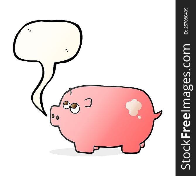 speech bubble cartoon piggy bank