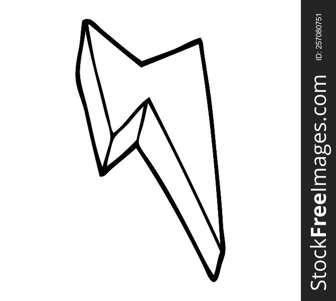 Line Drawing Cartoon Decorative Lightning Bolt