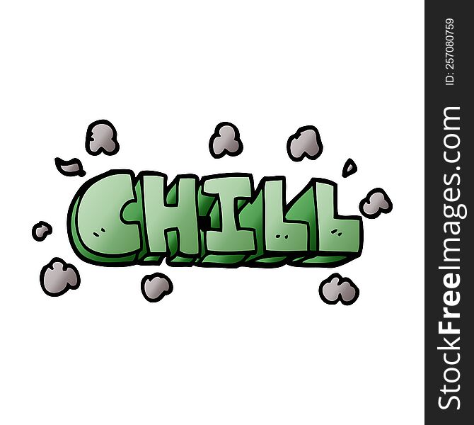cartoon doodle chill sign