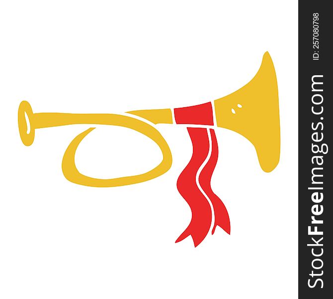 cartoon doodle brass horn