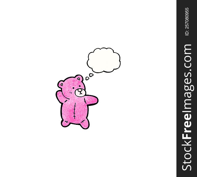 Pink Teddy Bear Cartoon