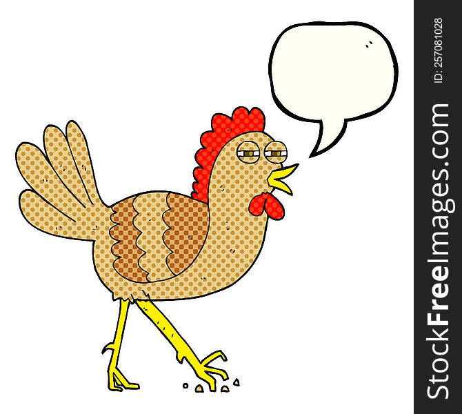 comic book speech bubble cartoon chicken