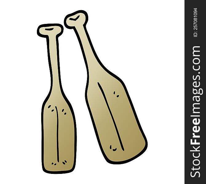 vector gradient illustration cartoon pair of paddles