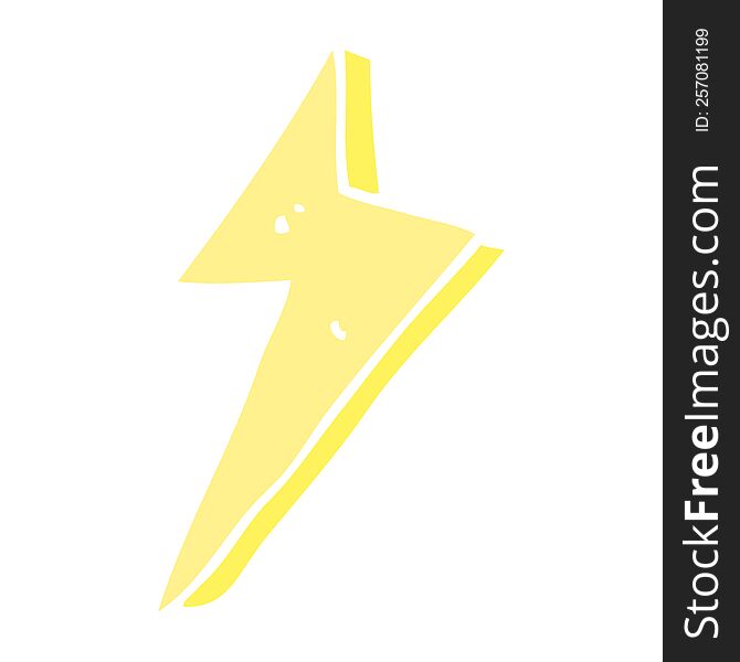 Flat Color Style Cartoon Lightning