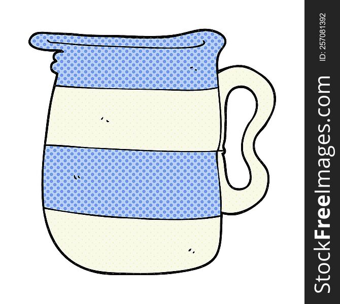 freehand drawn cartoon milk jug