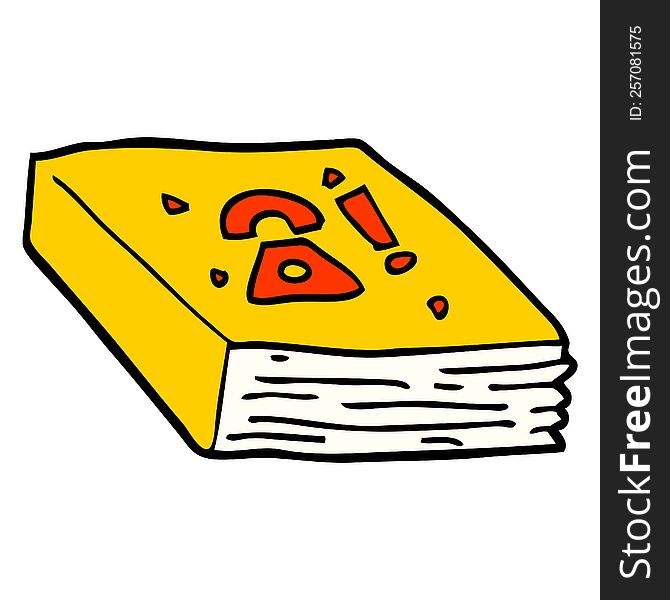 Hand Drawn Doodle Style Cartoon Local Phone Book