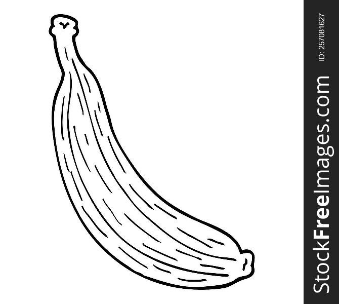 line drawing cartoon yellow banana
