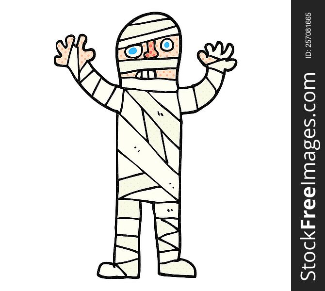 Cartoon Bandaged Mummy