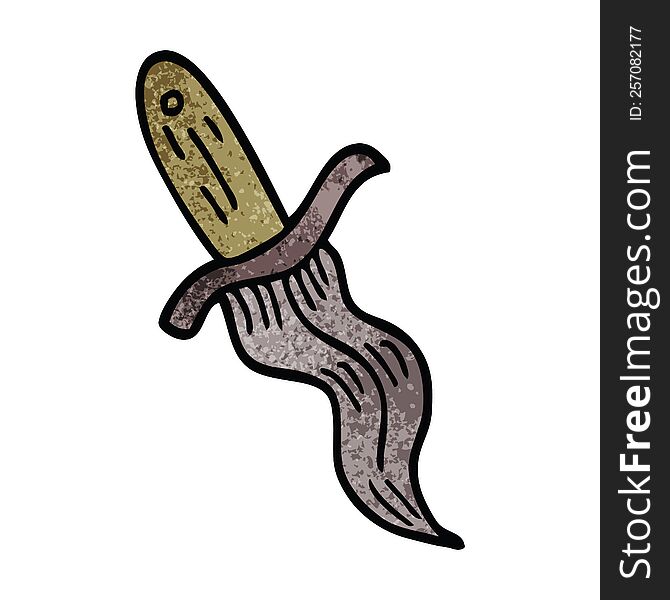 Cartoon Doodle Tattoo Dagger Symbol