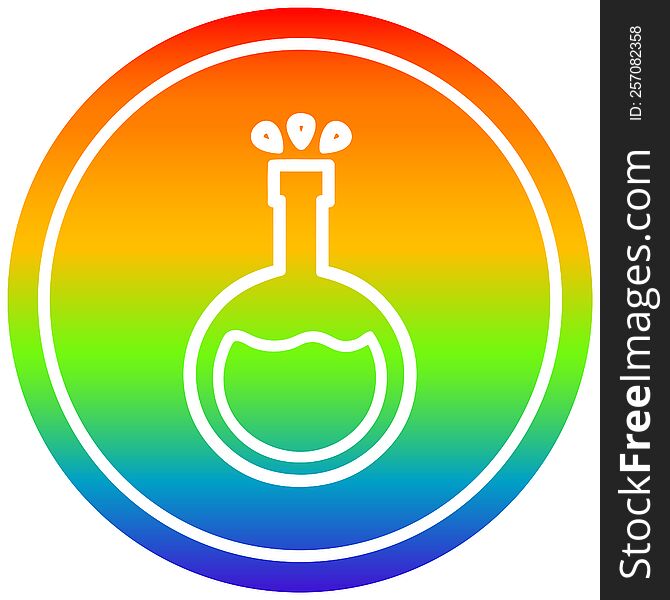 Science Experiment Circular In Rainbow Spectrum