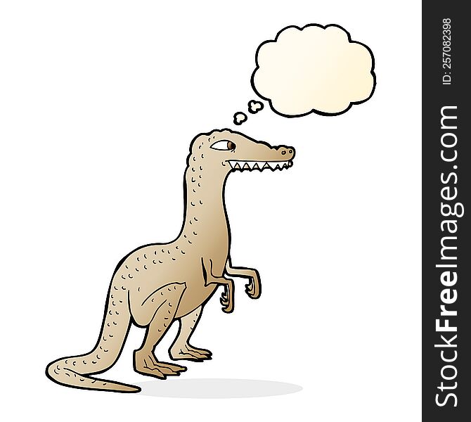 Cartoon Dinosaur With Thought Bubble