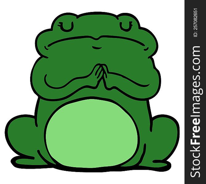 cartoon arrogant frog