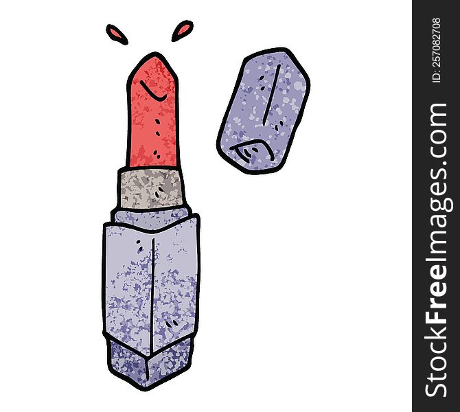 grunge textured illustration cartoon lipstick