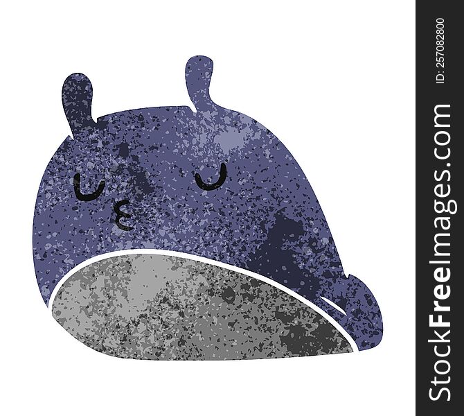Retro Cartoon Kawaii Fat Cute Slug