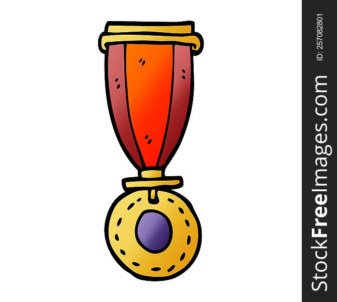 cartoon doodle medal