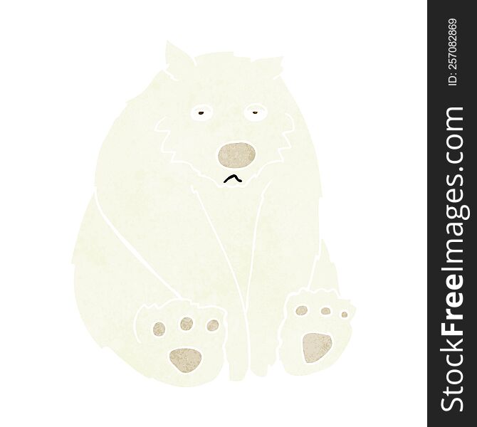 cartoon unhappy polar bear