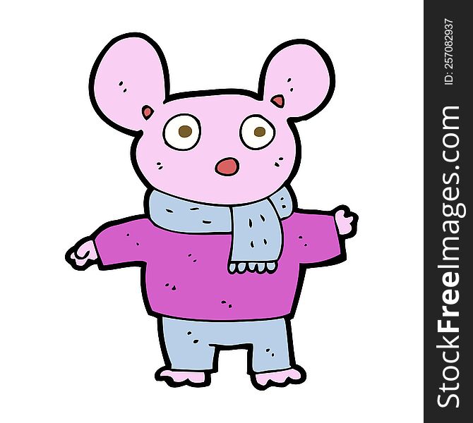 Cartoon Mouse In Clothes