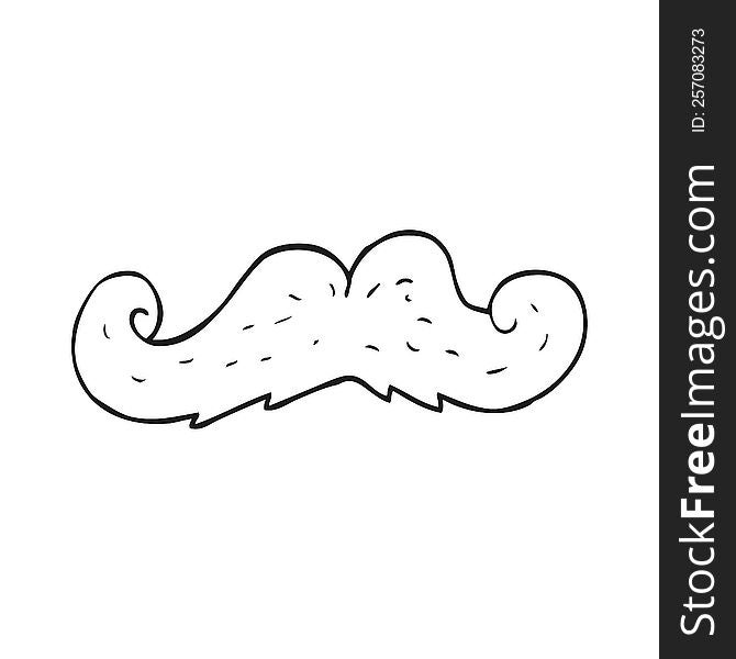 Black And White Cartoon Mustache
