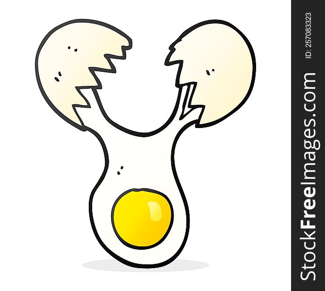 cartoon cracked egg