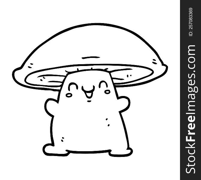 cartoon mushroom character