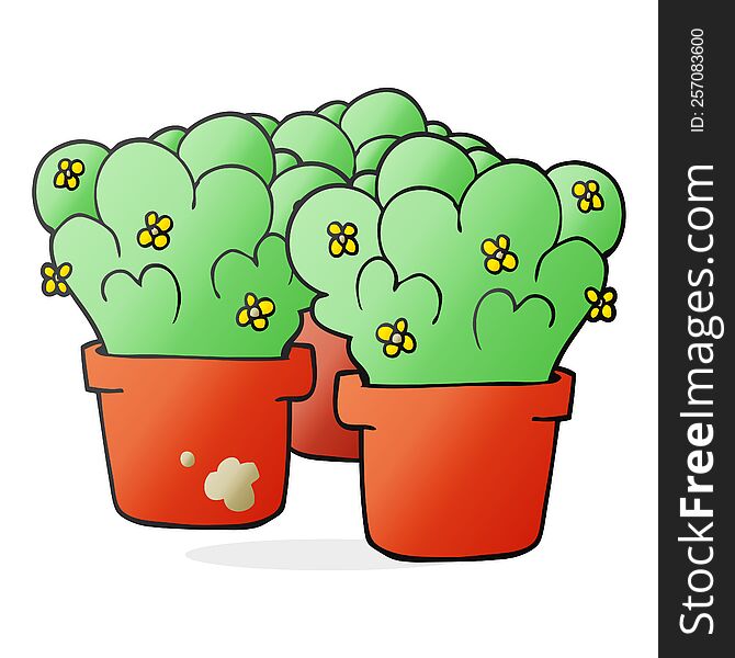 Cartoon Potted Plants