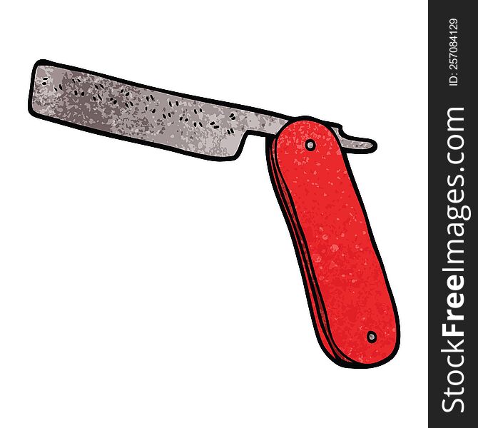 Cartoon Doodle Cut Throat Razor