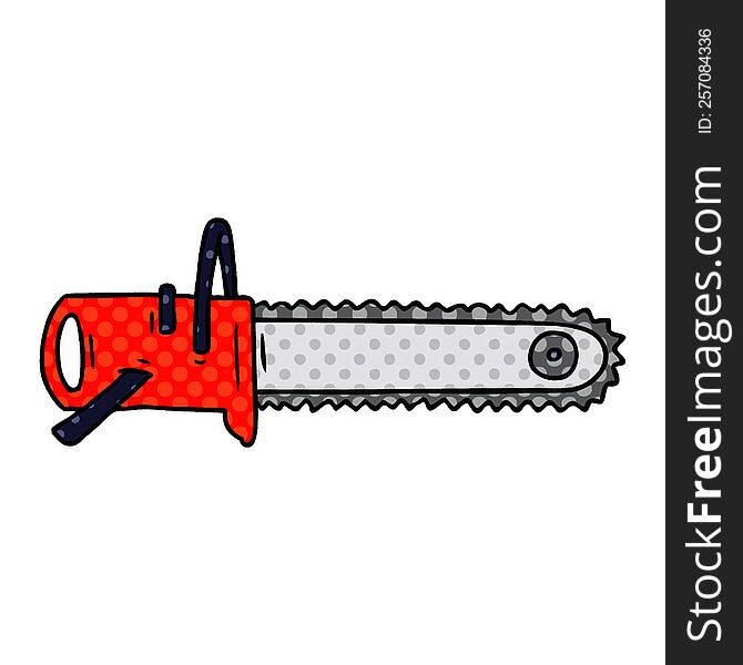 Cartoon Doodle Fo A Chain Saw