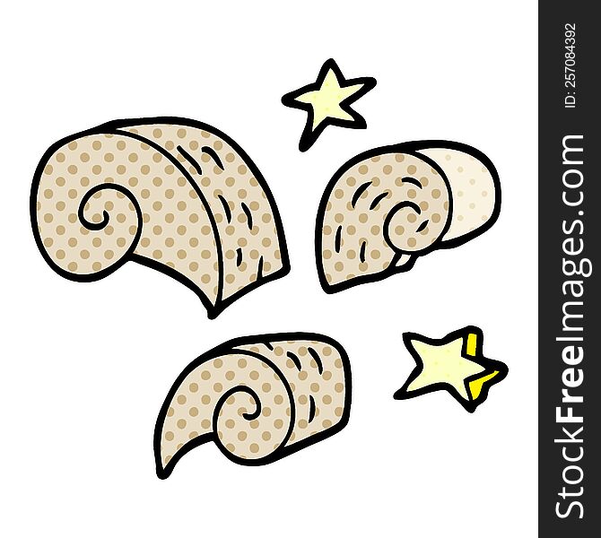 cartoon doodle swirl decorative elements