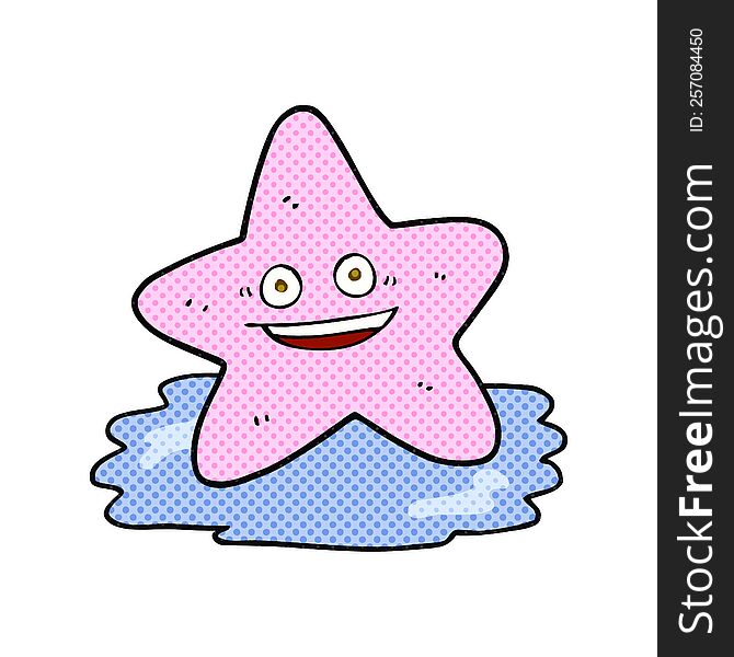 freehand drawn cartoon starfish