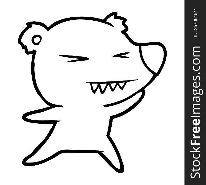 angry polar bear cartoon. angry polar bear cartoon